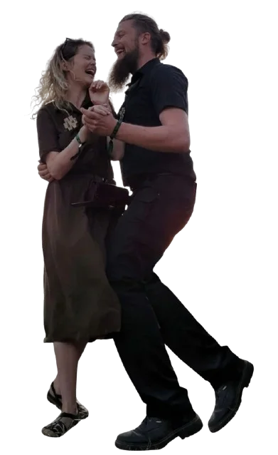 Lindy Hop pamoka Kėdainiuose - šokėjų poros šoka